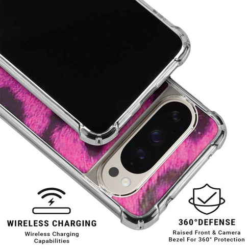 Pink Leopard Spots Pixel 9/9 Pro Clear Case